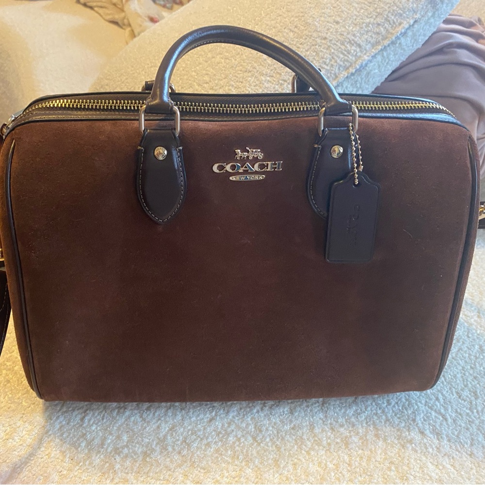 Coach Large Rowan Satchel Suede